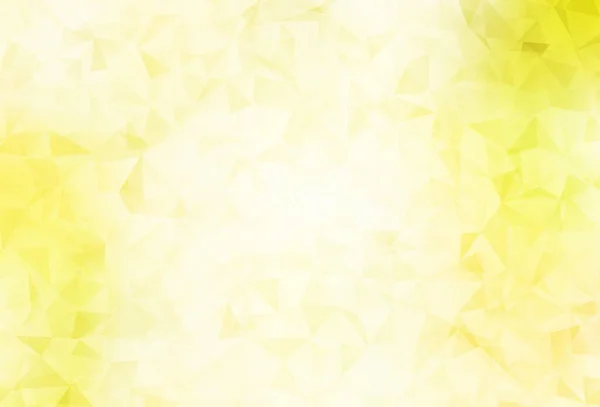Jasnożółty Wektor Niski Układ Poli Świecąca Kolorowa Ilustracja Trójkątami Najlepszy — Wektor stockowy