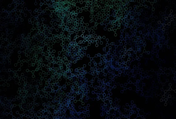 Dunkelblaues Grünes Vektormuster Mit Netzwerk Künstlicher Intelligenz Leuchtend Bunte Illustration — Stockvektor