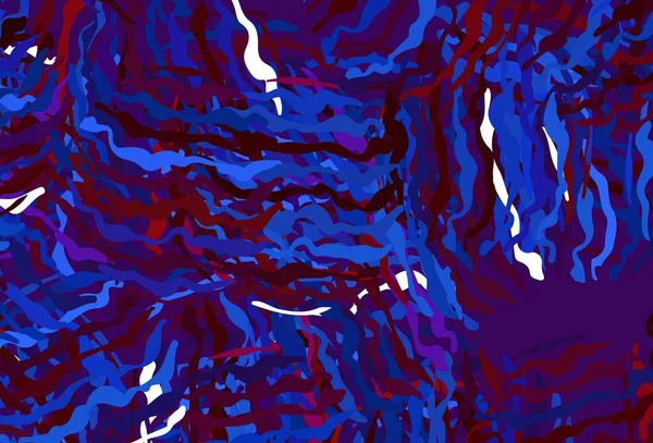 Bleu Foncé Disposition Vectorielle Rouge Avec Des Lignes Courbées Illustration — Image vectorielle