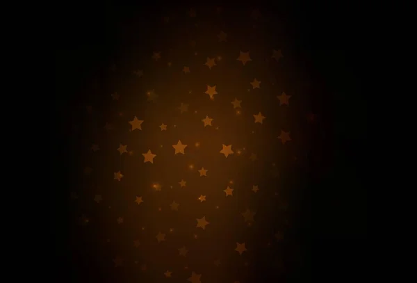 Layout Vetorial Marrom Escuro Com Flocos Neve Brilhantes Estrelas Glitter — Vetor de Stock