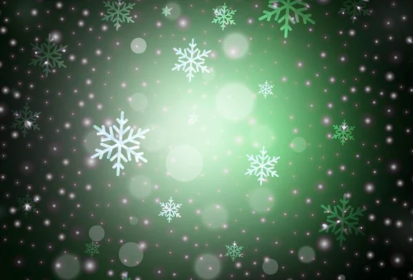 Tmavě Zelené Vektorové Uspořádání Novoročním Stylu Barevné Ilustrace Vánoční Simboly — Stockový vektor