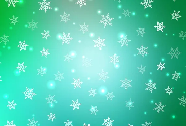 Fondo Vectorial Verde Claro Estilo Navidad Ilustración Colorida Con Símbolos — Vector de stock