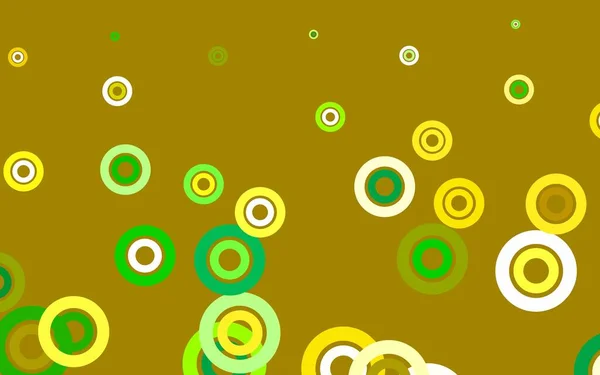 Світло Зелена Жовта Векторна Текстура Дисками Розмитий Декоративний Дизайн Абстрактному — стоковий вектор