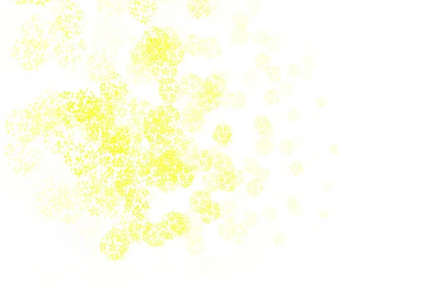 Ανοιχτό Πράσινο Κίτρινο Διάνυσμα Doodle Φόντο Φύλλα Δημιουργική Απεικόνιση Θολή — Διανυσματικό Αρχείο