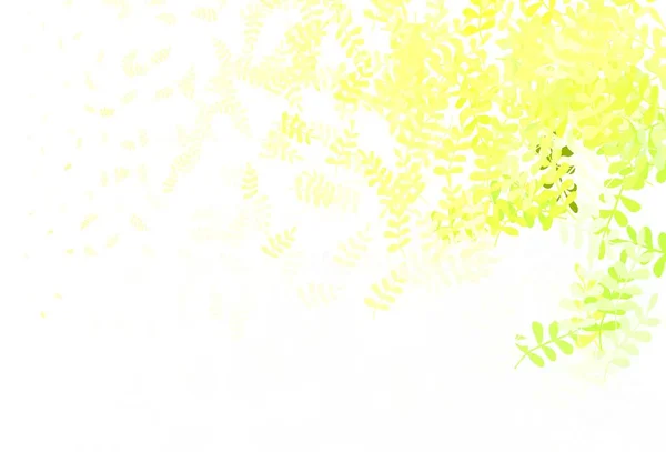 ライトグリーン 葉と黄色のベクトルエレガントなテンプレート 葉とドアスタイルのカラフルなイラスト あなたのブランド本のためのエレガントなパターン — ストックベクタ