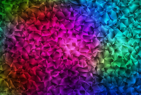 ダークマルチカラーベクトル三角形モザイクテンプレート グラデーションのエレガントな明るい多角形のイラスト ブランドブックの背景のパターン — ストックベクタ