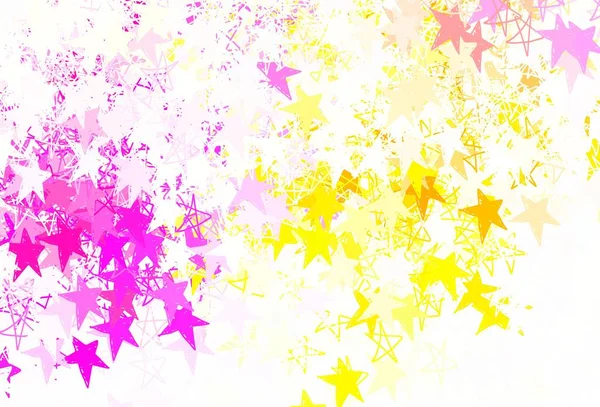 Светлая Многоцветная Векторная Текстура Красивыми Звездами Звёзды Размытом Абстрактном Фоне — стоковый вектор