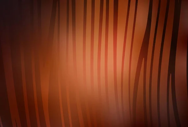 Темно Оранжевый Векторный Фон Изогнутыми Линиями Умная Иллюстрация Абстрактном Стиле — стоковый вектор