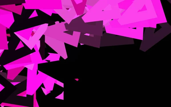 Темно Рожевий Векторний Шаблон Кристалами Трикутниками Абстрактна Градієнтна Ілюстрація Трикутниками — стоковий вектор