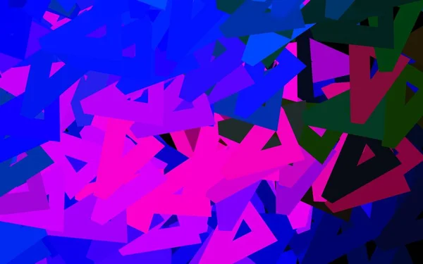 Rose Foncé Fond Vectoriel Bleu Avec Des Lignes Des Triangles — Image vectorielle