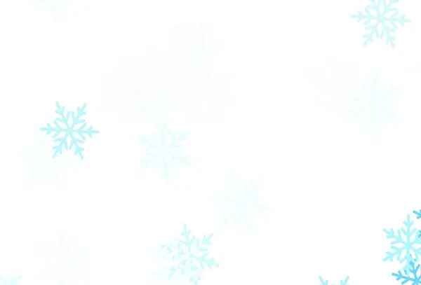 Светло Розовая Голубая Векторная Компоновка Яркими Снежинками Звездами Красочный Декоративный — стоковый вектор