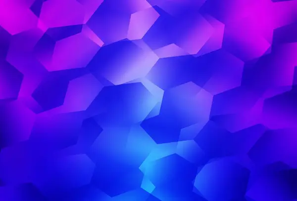 Rose Clair Mise Page Vectorielle Bleue Avec Des Formes Hexagonales — Image vectorielle