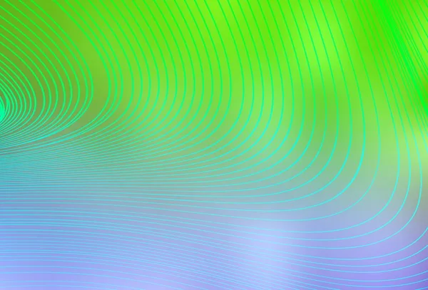 Hellrosa Grünes Vektorlayout Mit Geschwungenen Linien Leuchtend Bunte Illustration Einfachen — Stockvektor