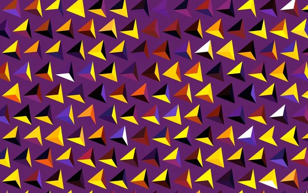 Темно Розовая Желтая Векторная Компоновка Линиями Треугольниками Декоративный Дизайн Абстрактном — стоковый вектор