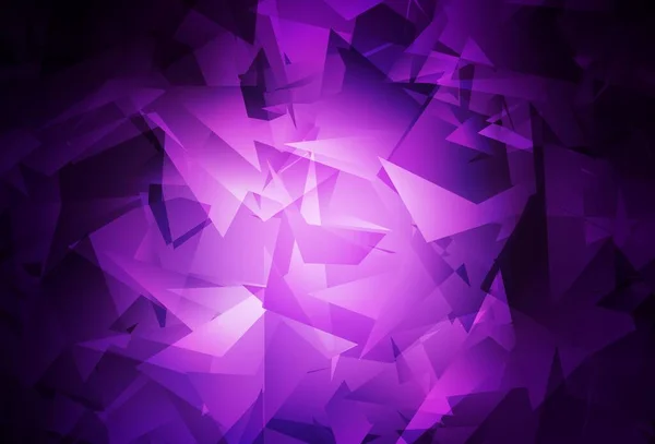 Dark Purple Vettore Triangolo Mosaico Sfondo Illustrazione Astratta Colorata Con — Vettoriale Stock