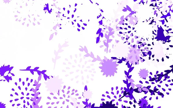 Luz Púrpura Vector Patrón Natural Con Flores Ilustración Con Flores — Vector de stock
