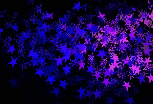 Violet Foncé Motif Vectoriel Rose Avec Flocons Neige Noël Étoiles — Image vectorielle