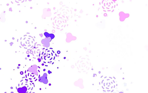 Светло Фиолетовая Розовая Векторная Текстура Различными Формами Красочные Хаотические Формы — стоковый вектор