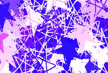 Küçük ve büyük yıldızlı açık kırmızı vektör arkaplanı. Bulanık dekoratif dizayn yıldızlı basit bir stilde. Astronomi web siteleri için desen.