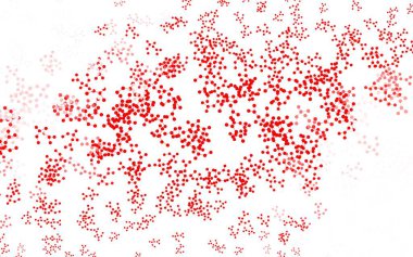 Yapay zeka yapısına sahip açık kırmızı vektör şablonu. Yapay zekanın bağlantı ve noktalarıyla soyut illüstrasyon. Teklif verilerinin tanıtımı için akıllı tasarım.