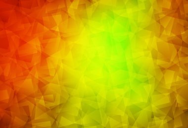 Koyu kırmızı, sarı vektör çokgen şablon. Gradyanı olan üçgen geometrik örnek. İş tasarımınız için yepyeni bir tarz.