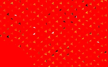 Koyu kırmızı, çokgen şekilli sarı vektör deseni. Soyut arkaplanda renkli eğimli üçgenler. Web siteniz için basit tasarım.