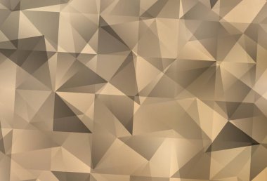 Açık sarı vektör çokgen arkaplan. Yarım ton şeklinde, üçgenli yaratıcı illüstrasyon. İşiniz için yepyeni bir tasarım..