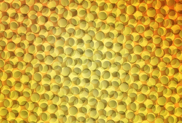 Textura Vetorial Amarelo Claro Com Discos Glitter Ilustração Abstrata Com — Vetor de Stock