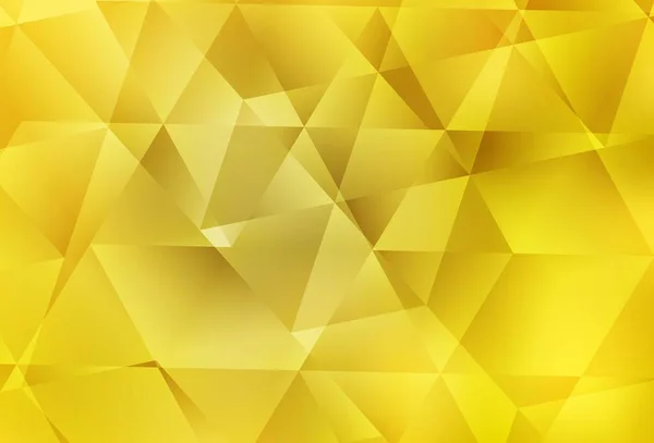 Gradiente Vectorial Amarillo Claro Triángulos Textura Ilustración Abstracta Brillante Con — Vector de stock