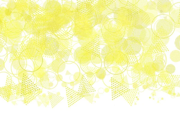 円を持つ多角形のスタイルで明るい黄色のベクトル背景 自然のスタイルで三角形と美しいイラスト ランディングページのためのモダンなテンプレート — ストックベクタ