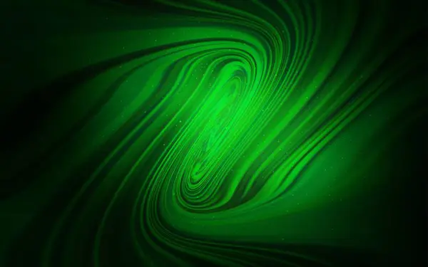 Dark Green Vector Pattern Night Sky Stars Space Stars Blurred — Stock Vector