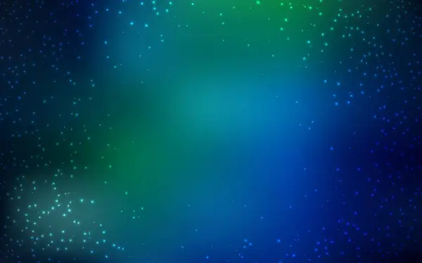 Bleu Foncé Texture Vectorielle Verte Avec Des Étoiles Laiteuses Étoiles — Image vectorielle