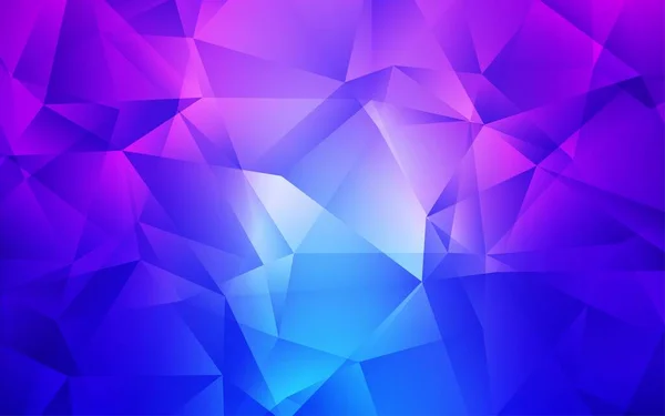 Світло Рожевий Синій Векторний Багатокутний Фон Блискучі Барвисті Ілюстрації Трикутниками — стоковий вектор