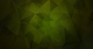 4K koyu yeşil çokgen soyut görüntü döngüsü.