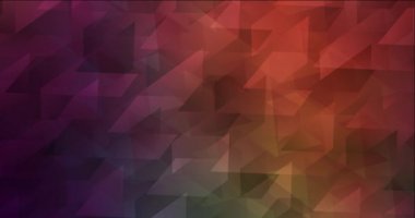 4K döngü koyu yeşil, kırmızı görüntüler çokgen biçiminde.