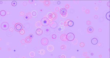 4K koyu mavi, kırmızı noktalı soyut animasyon.