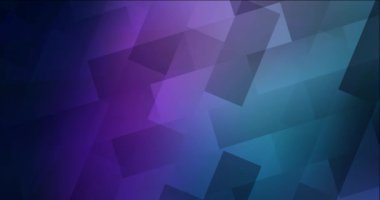 4K döngü koyu pembe, mavi görüntüler çokgen biçiminde.