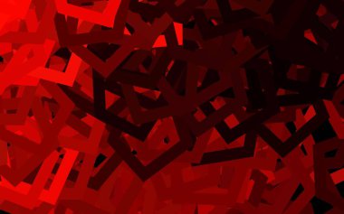 Altıgenli koyu kırmızı vektör arkaplanı. Bulanık yüzeyde renkli altıgenlerin çizimi. Reklamlar, broşürler için desen.