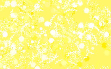 Açık sarı vektör karalama arkaplanı, çiçekler, güller. Beyaz arka planda eskiz karalama çiçekleri. İş tasarımınız için yepyeni bir tarz.