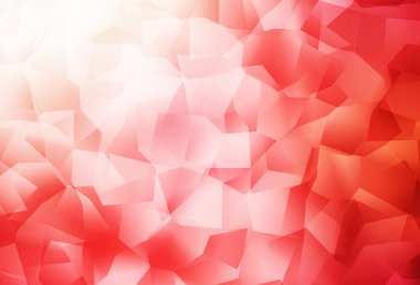 Açık kırmızı vektör soyut çokgen arkaplan. Üçgenli modern soyut çizim. Arkaplanlarınız için desenli desen.