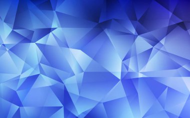 Açık BLUE vektör çokgen arkaplan. Üçgenli parlak renkli çizimler. İşiniz için yepyeni bir tasarım..
