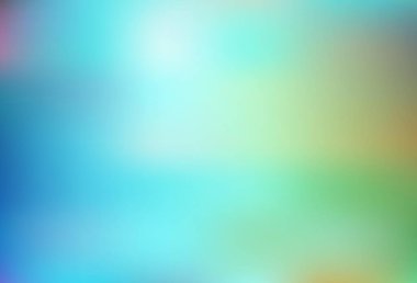 Açık mavi, yeşil vektör parlak deseni bulanıklaştırdı. Soyut renkli gradyan çizimi. Çalışmalarınız için akıllı tasarım.