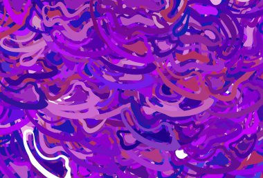 Açık Mor, pembe çizgili vektör arkaplan. Değişken çizgileri olan renkli geometrik örnek. Broşürler, broşürler için doku.