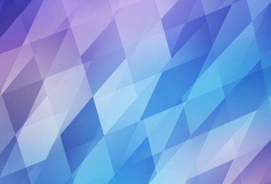 Açık pembe, kare şeklinde mavi vektör deseni. Soyut stil ve dikdörtgenlerle dekoratif tasarım. İş ilanları, broşürler, broşürler için desen