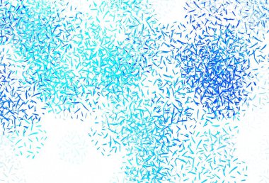 Keskin çizgileri olan açık mavi vektör deseni. Bulanık dekoratif tasarım basit bir şekilde çizgilerle. Reklam, kitapçıklar, broşürler için desen.