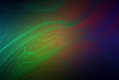 Koyu yeşil, kırmızı vektör bulanık şablon. Parlak renkli bir illüstrasyon. İş tasarımınız için yeni biçim.