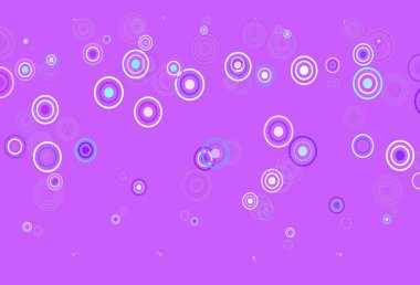Açık pembe, küreli mavi vektör deseni. Soyut arka planda bulanık kabarcıklar ve renkli gradyan. İş ilanınız için tasarım.