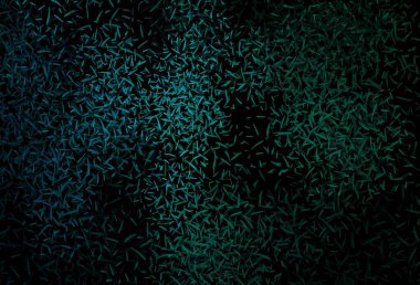 Koyu mavi, tekrarlanan çubuklu yeşil vektör şablonu. Çizgilerle modern geometrik soyut çizim. Reklam, kitapçıklar, broşürler için desen.