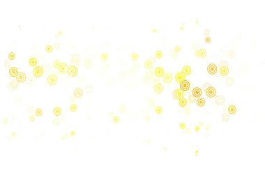 Açık Turuncu vektör arkaplan ve noktalar. Doğa tarzında bulanık halkaları olan güzel renkli çizimler. Reklamlar, broşürler için desen.