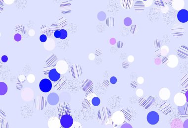 Açık Pembe, daireli mavi vektör şablonu. Doğa tarzında renkli baloncuklu soyut illüstrasyon. Reklamlar, broşürler için desen.